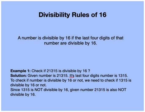 Divisibility Rules Explained (solutions, examples) .